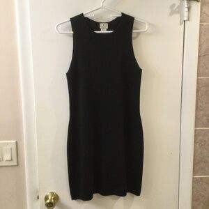 INC International Concepts Petite Black Mini Dress Wool Blend Sweater  Size S